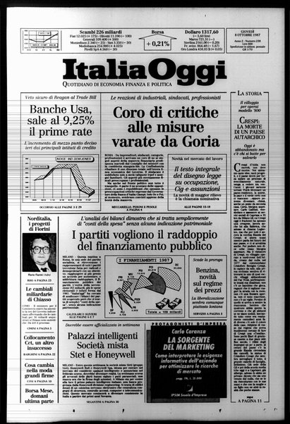 Italia oggi : quotidiano di economia finanza e politica